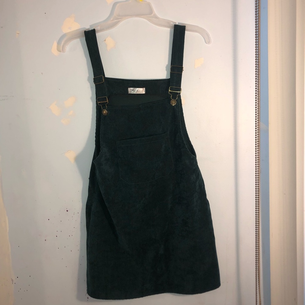 Green corduroy dress